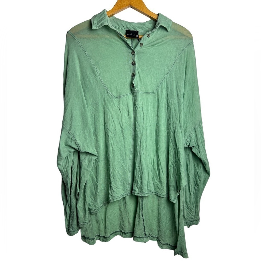 Urban Outfitters Neutral Sustainable Boho Retro Long Sleeve Blouse M Oversized